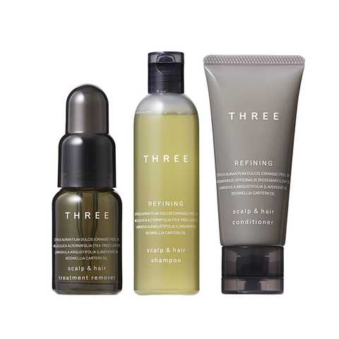 THREE スキャルプ＆ヘア トリートメント リムーバー＆リファイニング R トライアルキット