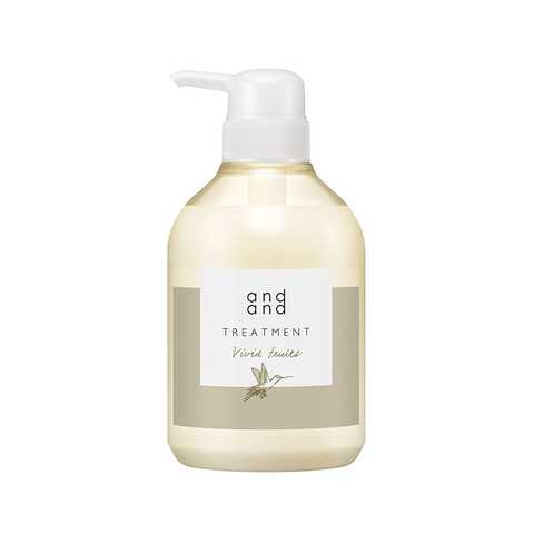 and and はしゃぐ 【ヴィヴィッドフルーツの香り】 トリートメント ポンプ 480ml [ ノンシリコン 処方 ]