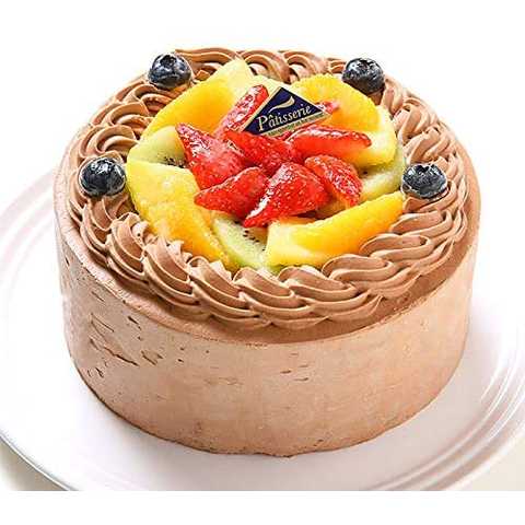 アレルギー対応 卵不使用 フレッシュフルーツ乗せ生チョコクリームのショートケーキ 5号 15cm