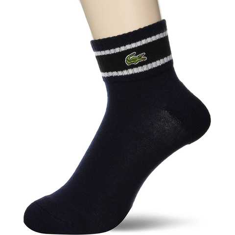 [ラコステ] SOCKS [公式] ボーダーリブニットショートソックス メンズ