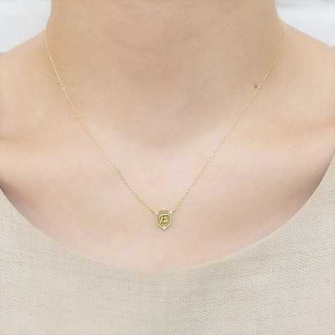 Lucky letter charm necklace