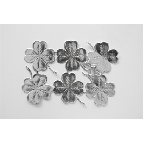 Silver Deco Paper Clover