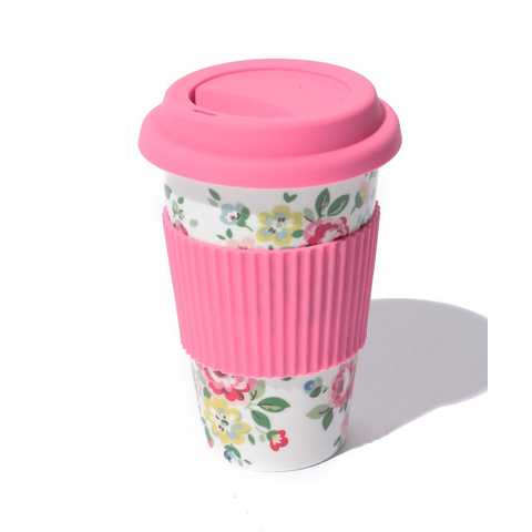 Cath Kidston　キャスキッドソン　セラミック　トラベルカップ　ラティマーローズ