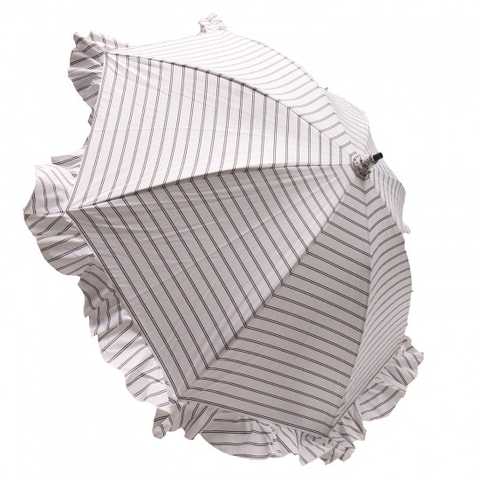 "B.B" STRIPES FRILL PARASOL