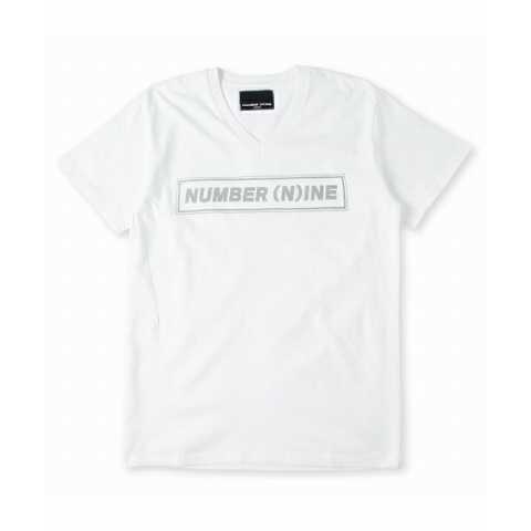ロゴプリントVネックTシャツ