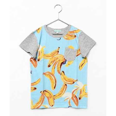 ワニ・バナナプリントTシャツ