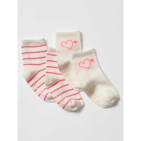 Organic heart socks (2-pack)
