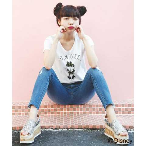 迷彩プリントＴシャツ（ミニー／MINNIE）
