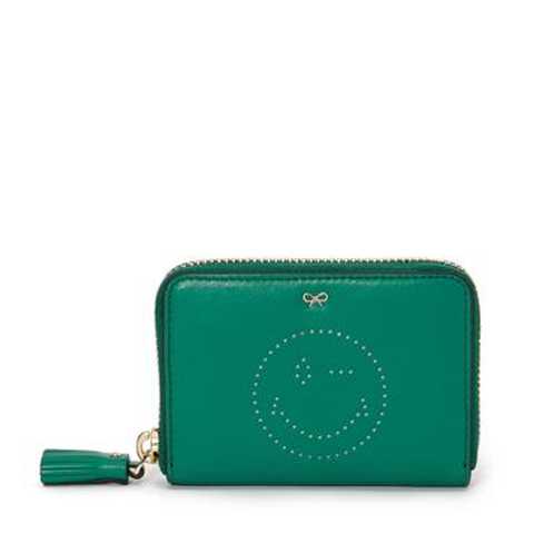 SMALL ZIP ROUND WALLET WINK IN VIRIDIAN
