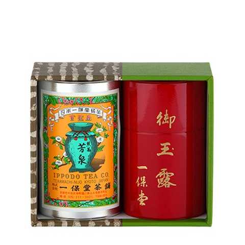 玉露/麟鳳（80g）・煎茶/芳泉（114g） 小缶箱