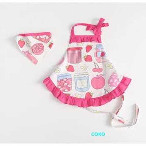 女の子用 キッズエプロン