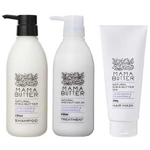 ママバター　ヘアケア3点セット（シャンプー430ml　+　トリートメント430ml　+　ヘアマスク200g）