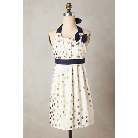 Gold Polka Dotted Apron