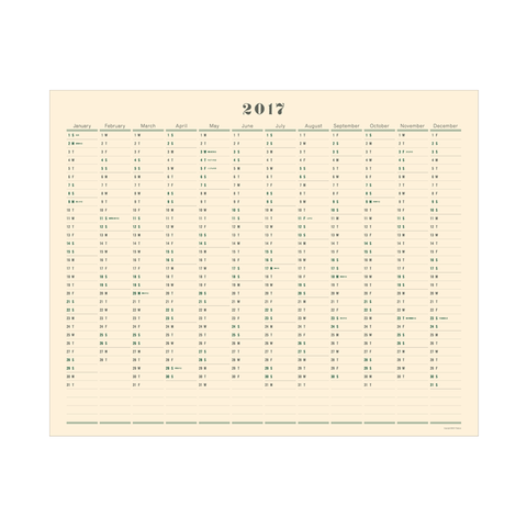 ONE YEAR WALL CALENDAR 2017