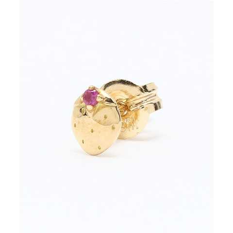 [ セカンドピアス] K18ハーフピアス( イチゴ)