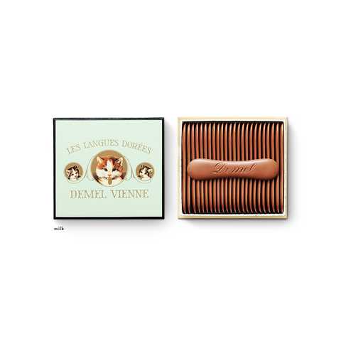 ソリッドチョコ　猫ラベル（スウィート、ミルク、ヘーゼルナッツ）