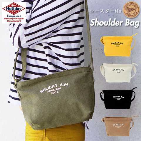 Holiday A.M.｜KB129 キャンバス ショルダーバッグ