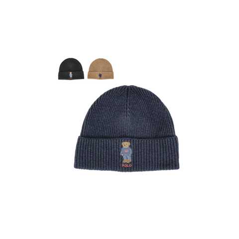 【20250409メーカー直の取り扱いあるため停止】POLO RALPH LAUREN ポロラルフローレン PC1030 Solid Flag Bear Beanie Poloベア刺繍 ニット帽