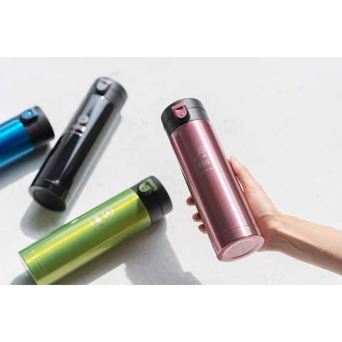 名入れ ワンタッチ ステンレスボトル430ml [部活イラスト/ワンポイント]