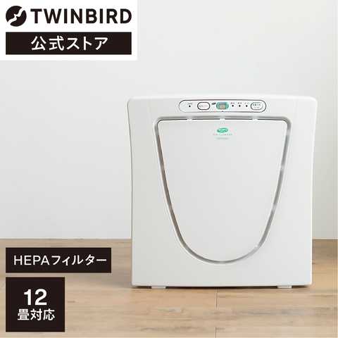 TWINBIRD ツインバード マイナスイオン発生空気清浄機 AC-D358PW