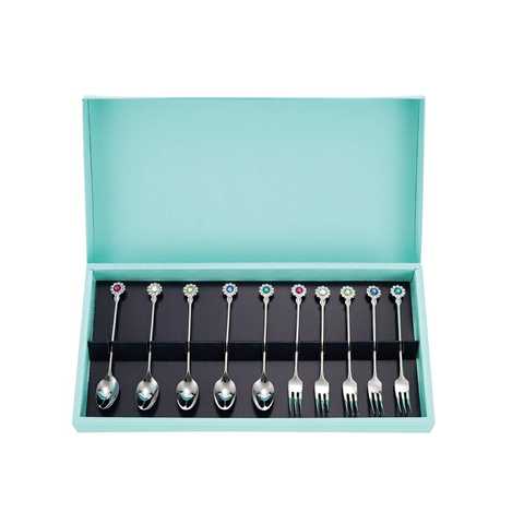 「シャイン」コーヒースプーン ヒメフォーク 10pc