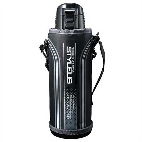 「スタイラス」スポーツマグ1.0ℓ ポーチ付 F-2676・ブラック