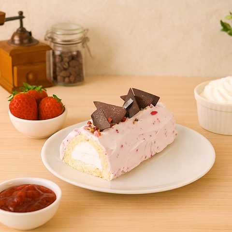 白金スイーツ クリームロール 苺 ロールケーキ