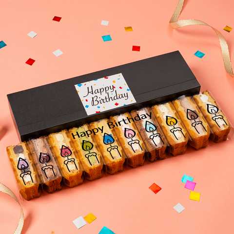 （バースデーシート付き）ワッフルケーキ10個セット