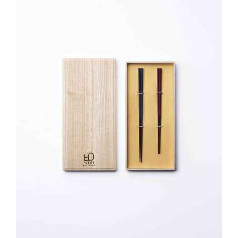 WDH ささめ箸 てなれ箸 夫婦箸 2膳セット 鉄木製